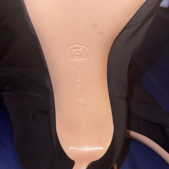 Gianvito Rossi Gotham Cuissard Peep Toe Thigh High Boots 🖤Black on black🖤 - Picture 9 of 15